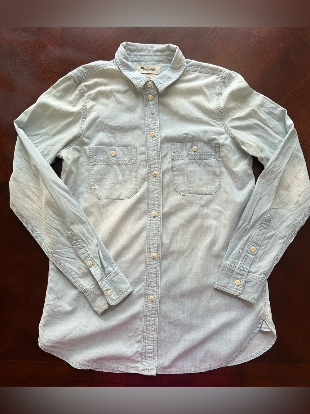 Madewell Light Blue Denim Button-Up Shirt size s